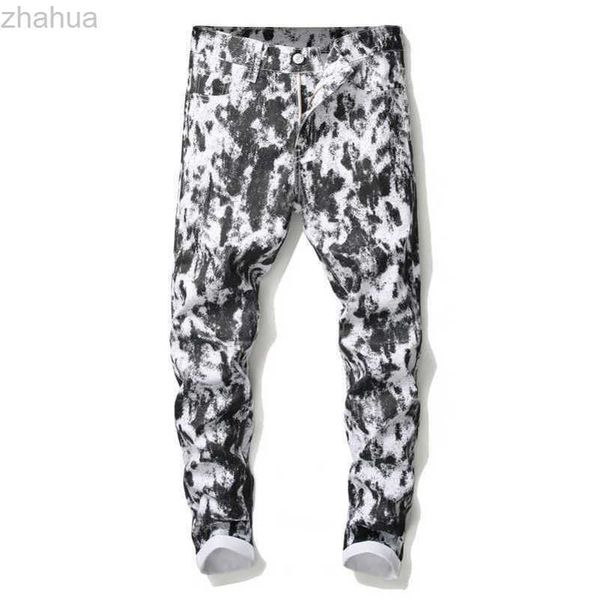 casual jeans designer new men's casual pants personalized trend digital printed pants streetwear youth elastic fitting cargo pants, Blue
casual jeans designer new men's casual pants personalized trend digital printed pants streetwear youth elastic fitting cargo pants, Blue