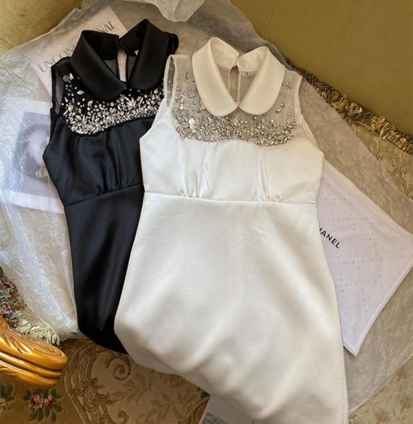 2021 blackwhite mini dress luxurious crystals sleeveless peter pan collar short dresses womens designer bodycon holiday gown 72416915053, Black
2021 blackwhite mini dress luxurious crystals sleeveless peter pan collar short dresses womens designer bodycon holiday gown 72416915053, Black