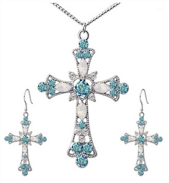 crystal cross pendant necklaces earrings sets wedding statement necklace for women jesus jewery set flower christian jewelry14277809, Silver
crystal cross pendant necklaces earrings sets wedding statement necklace for women jesus jewery set flower christian jewelry14277809, Silver
