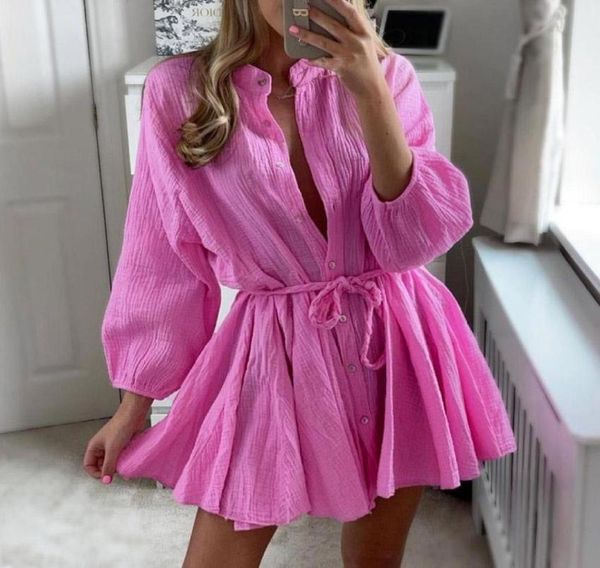 casual dresses summer beach cover up elegant commuting button mini dress lady long sleeve belted women solid party dresscasu1178668, Black;gray
casual dresses summer beach cover up elegant commuting button mini dress lady long sleeve belted women solid party dresscasu1178668, Black;gray