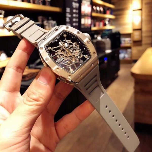 men's automatic mechanical watch japan west iron city movement natural rubber watchband size 42mm 316 fine steel--4, Slivery;brown
men's automatic mechanical watch japan west iron city movement natural rubber watchband size 42mm 316 fine steel--4, Slivery;brown