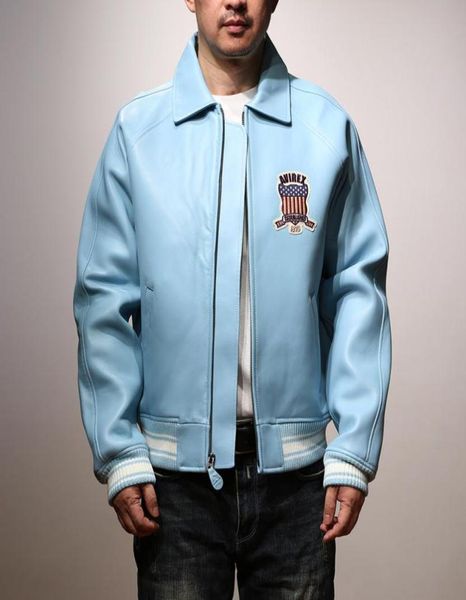 usa size mens bomber jacket avirex thickened sheep skin leather coat lapel skyblue colour1294760, Black;brown
usa size mens bomber jacket avirex thickened sheep skin leather coat lapel skyblue colour1294760, Black;brown