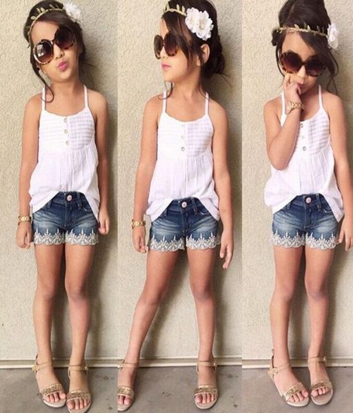 baby kids clothing girls ins sling lace suits children summer sleeveless sling tshirt flower denim shorts 2 pieces set suit4558850, White
baby kids clothing girls ins sling lace suits children summer sleeveless sling tshirt flower denim shorts 2 pieces set suit4558850, White
