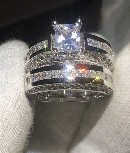 classical women white gold filled diamond ring set for lady bridal wedding engagement party finger rings jewelry gift size 5109440035, Slivery;golden
classical women white gold filled diamond ring set for lady bridal wedding engagement party finger rings jewelry gift size 5109440035, Slivery;golden