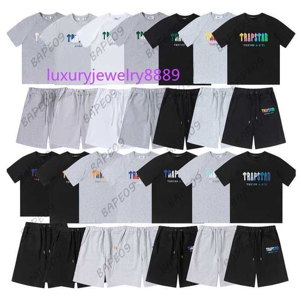 men's tracksuits men summer trapstar tracksuits designer rainbow towel embroidery decoding men and women t shirt pants 2 piece sets men, Gray
men's tracksuits men summer trapstar tracksuits designer rainbow towel embroidery decoding men and women t shirt pants 2 piece sets men, Gray