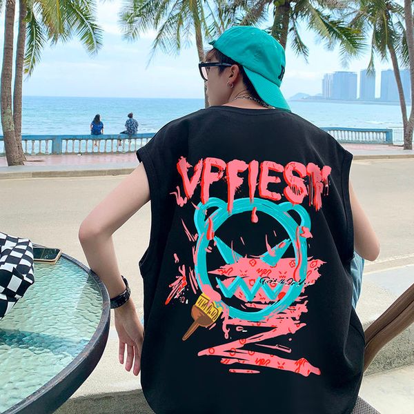 men' tank vintage retro graffiti letter summer european american style washed hole vest couple fashion brand hiphop sleeveless men 23, White;black
men' tank vintage retro graffiti letter summer european american style washed hole vest couple fashion brand hiphop sleeveless men 23, White;black