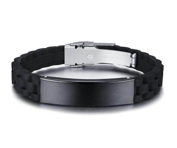 customize black id bracelets for men stainless steel silicone bangle casual male adjustable jewelry8397890, Golden;silver
customize black id bracelets for men stainless steel silicone bangle casual male adjustable jewelry8397890, Golden;silver