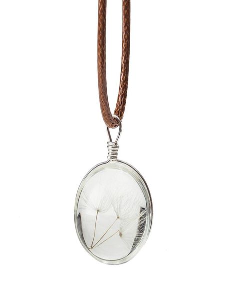 natural dandelion seed crystal necklace men women handmade glass round pendant leather chain necklace unique female jewelry gift5444903, Silver
natural dandelion seed crystal necklace men women handmade glass round pendant leather chain necklace unique female jewelry gift5444903, Silver