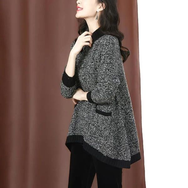 parkas women's knitted sweaters 2022 spring autumn loose half turtleneck knitted female pullover jacket 3xl, Black
parkas women's knitted sweaters 2022 spring autumn loose half turtleneck knitted female pullover jacket 3xl, Black