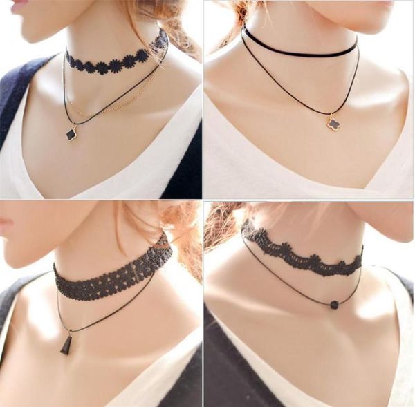fashion clavicle strap collars choker bead tassel clover pendant necklace vintage black lace velvet leather cord clavicle cha5065789, Golden;silver
fashion clavicle strap collars choker bead tassel clover pendant necklace vintage black lace velvet leather cord clavicle cha5065789, Golden;silver