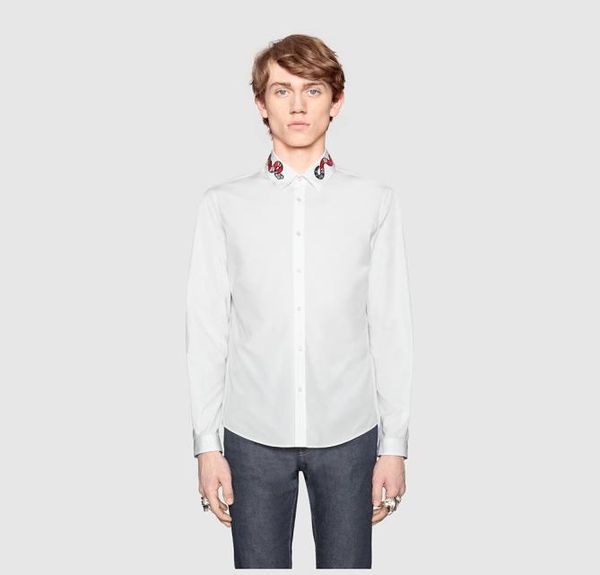 new fashion spring autumn embroidery collar coral snake mens shirts long sleeve slim fit casual cool business social shirt for mal7454390, White;black
new fashion spring autumn embroidery collar coral snake mens shirts long sleeve slim fit casual cool business social shirt for mal7454390, White;black