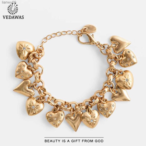 vedawas 2021 new shiny heart bracelets for women bohemian metal maxi gold color link chain charm bracelets bangles jewelry party l230704, Black
vedawas 2021 new shiny heart bracelets for women bohemian metal maxi gold color link chain charm bracelets bangles jewelry party l230704, Black
