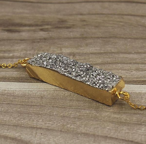 rectangle silverblue druzy connector pendant with double bail gold plated druzy bar connectors titanium agate druzy geode jewelr9749434, Silver
rectangle silverblue druzy connector pendant with double bail gold plated druzy bar connectors titanium agate druzy geode jewelr9749434, Silver