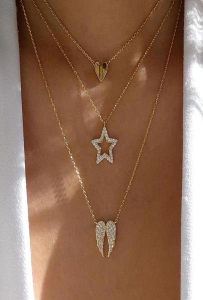 pendant necklaces rhinestone angel wing necklace for women crystal heart butterfly choker gold color layered collier femme bijoux5040610, Silver
pendant necklaces rhinestone angel wing necklace for women crystal heart butterfly choker gold color layered collier femme bijoux5040610, Silver