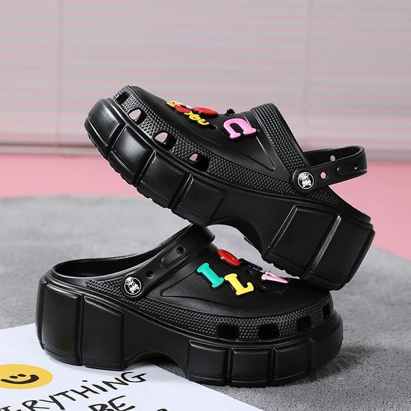 sandals fashion high heel hole shoes garden shoes fashion outwear high heel shoes summer women's thick platform bathroom slippers 23071, Black
sandals fashion high heel hole shoes garden shoes fashion outwear high heel shoes summer women's thick platform bathroom slippers 23071, Black