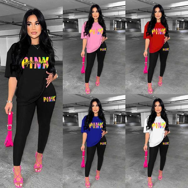women designer tracksuits summer clothing letter printed short sleeve t-shirt two pieces jogger set fashion pencil pants outfits, Gray
women designer tracksuits summer clothing letter printed short sleeve t-shirt two pieces jogger set fashion pencil pants outfits, Gray