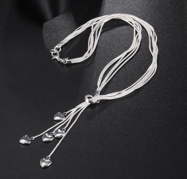 925 sterling silver heart pendant long necklace elegant jewelry for ladies muliti chain wedding evening party accessories5160328
925 sterling silver heart pendant long necklace elegant jewelry for ladies muliti chain wedding evening party accessories5160328