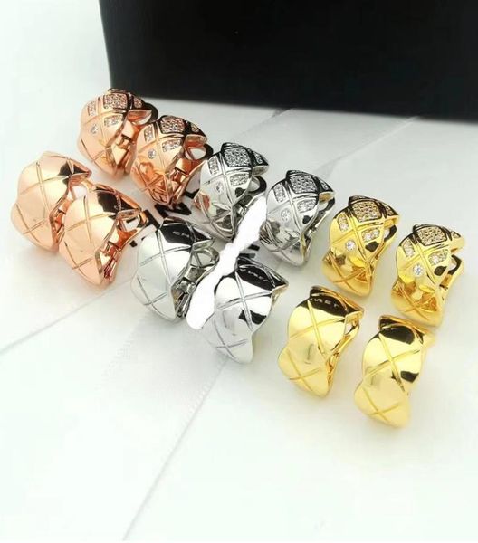 luxury fashion women039s stud earrings coco crush plaid earrings classic jewelry8741825, Golden;silver
luxury fashion women039s stud earrings coco crush plaid earrings classic jewelry8741825, Golden;silver