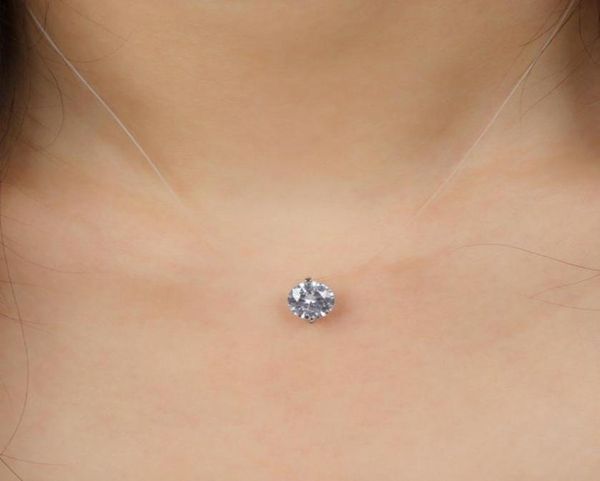zircon pendant shiny choker for women fishline necklace jewelry transparent invisible line fashion2536333, Silver
zircon pendant shiny choker for women fishline necklace jewelry transparent invisible line fashion2536333, Silver
