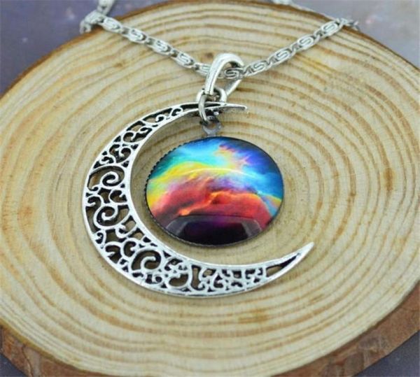 fashion glass galaxy moon pendant necklace vintage silver chain crescent choker women colares female jewelry party friends gift6653068
fashion glass galaxy moon pendant necklace vintage silver chain crescent choker women colares female jewelry party friends gift6653068