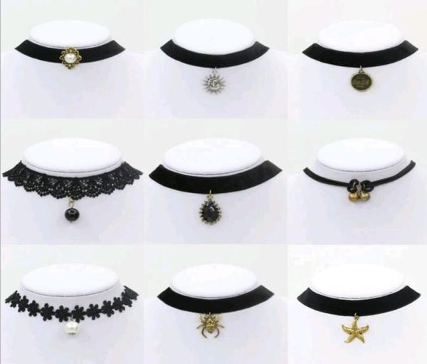 flower lace choker necklaces for women velvet ribbon collar torques neckband with pearl bell sea star pendants chokers mix order f9981106, Golden;silver
flower lace choker necklaces for women velvet ribbon collar torques neckband with pearl bell sea star pendants chokers mix order f9981106, Golden;silver