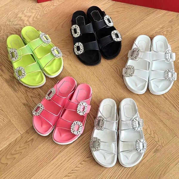 classic designers slippers crystal button light colour wedge heel mules 100% leather thick bottom fashion women shoes heeled platform beach, Black
classic designers slippers crystal button light colour wedge heel mules 100% leather thick bottom fashion women shoes heeled platform beach, Black