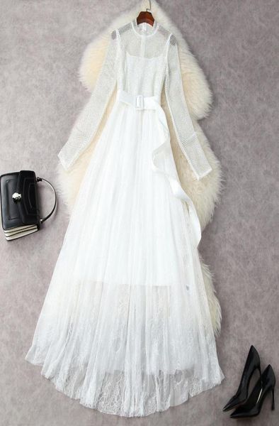 european and american women039s wear for summer 2021 long sleeve drilling lace belt fashion white pleated dress6803953, Black;gray
european and american women039s wear for summer 2021 long sleeve drilling lace belt fashion white pleated dress6803953, Black;gray