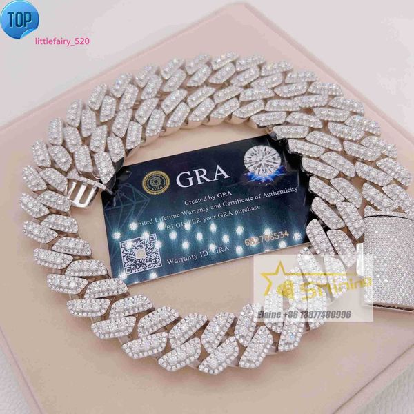 20mm big men necklace luxury hip fine jewelry iced out vvs moissanite diamond silver 925 iced out cuban link chain
20mm big men necklace luxury hip fine jewelry iced out vvs moissanite diamond silver 925 iced out cuban link chain