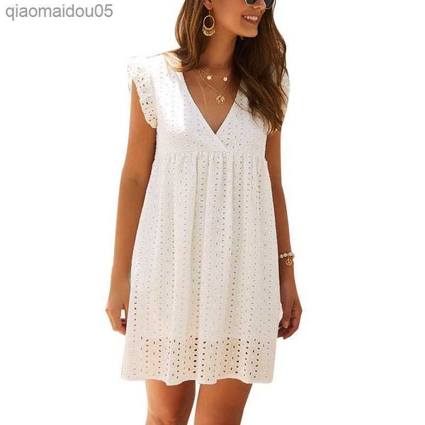 hollow out mini dress v neck lace short ruffle sleeve a line sundress casual loose kaii summer beach maternity dresses l230712, White
hollow out mini dress v neck lace short ruffle sleeve a line sundress casual loose kaii summer beach maternity dresses l230712, White