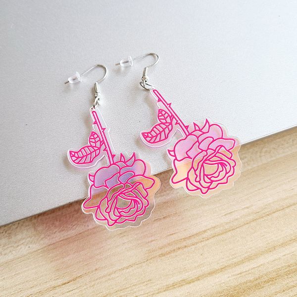 acrylic colorful laser rose rose earrings flower earrings earrings abstract art ear clip female, Golden;silver
acrylic colorful laser rose rose earrings flower earrings earrings abstract art ear clip female, Golden;silver