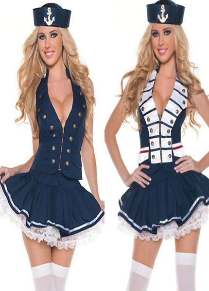 women deep vneck sailor costume halloween party navy sailor cosplay fancy dress5765275, Black
women deep vneck sailor costume halloween party navy sailor cosplay fancy dress5765275, Black