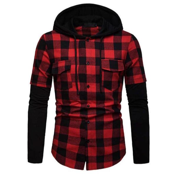 new fashion mens plaid hooded dual pockets daily long sleeve shirts casual slim fit lumberjack check dress shirts for men g1016528650, White;black
new fashion mens plaid hooded dual pockets daily long sleeve shirts casual slim fit lumberjack check dress shirts for men g1016528650, White;black