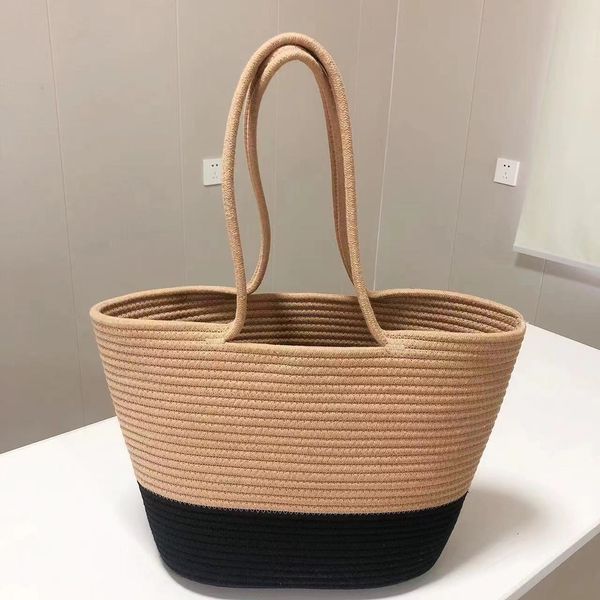 evening bags pastoral woven handbag handmade niche design cotton rope beach bag high level summer all match shoulder female 230711
evening bags pastoral woven handbag handmade niche design cotton rope beach bag high level summer all match shoulder female 230711