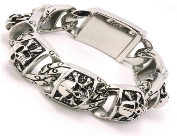 146g gothic style skull bracelet 316l stainless steel biker punk skull fashion gift design bracelet4529686, Golden;silver
146g gothic style skull bracelet 316l stainless steel biker punk skull fashion gift design bracelet4529686, Golden;silver