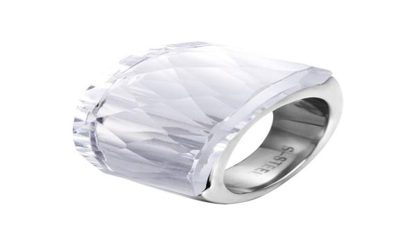 zmzy fashion luxury big stainless steel rings for women faceted clean glass ring jewelry3814759, Silver
zmzy fashion luxury big stainless steel rings for women faceted clean glass ring jewelry3814759, Silver