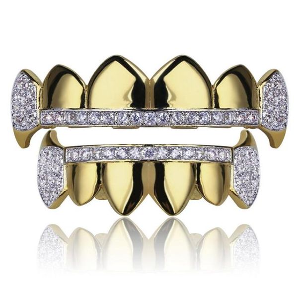 18k real gold teeth grillz caps iced out bottom vampire fangs dental grill set whole5850552, Black
18k real gold teeth grillz caps iced out bottom vampire fangs dental grill set whole5850552, Black