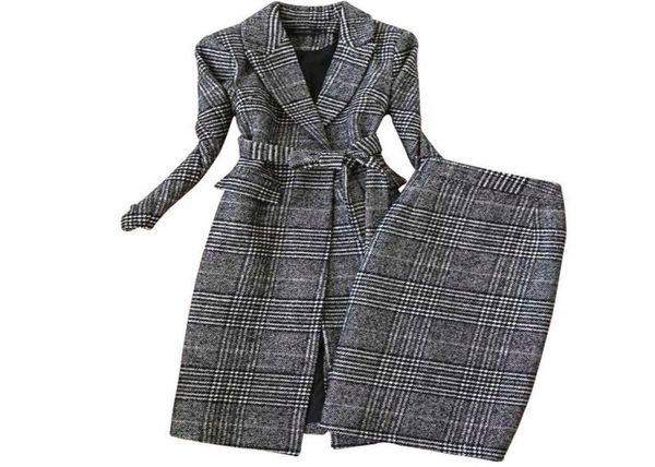 work dresses plaid suit women autumn winter long woolen blazer skirt set temperament tweed trench two piece plus size outfit f182939533, White;black
work dresses plaid suit women autumn winter long woolen blazer skirt set temperament tweed trench two piece plus size outfit f182939533, White;black