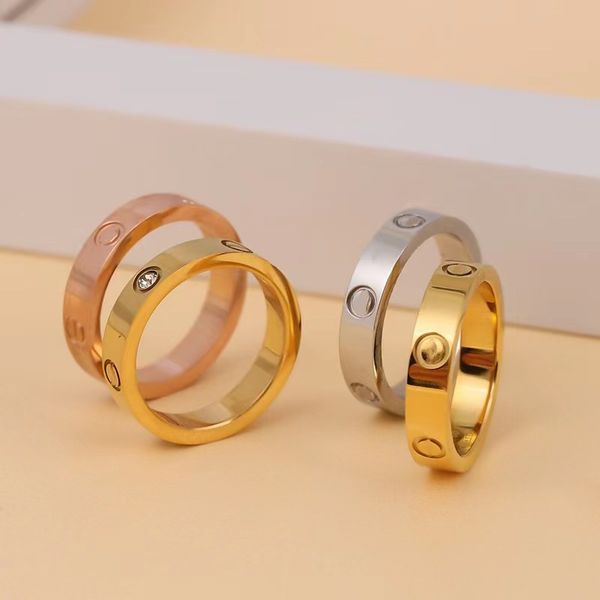 stainlless steel rings 18k white gold classic love screw ring mens jewelry designer wedding rings for women fashion designer diamond for wom, Slivery;golden
stainlless steel rings 18k white gold classic love screw ring mens jewelry designer wedding rings for women fashion designer diamond for wom, Slivery;golden