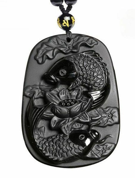 natural obsidian pisces lotus fish koi necklace amulet pendant with bead chain4057967, Silver
natural obsidian pisces lotus fish koi necklace amulet pendant with bead chain4057967, Silver