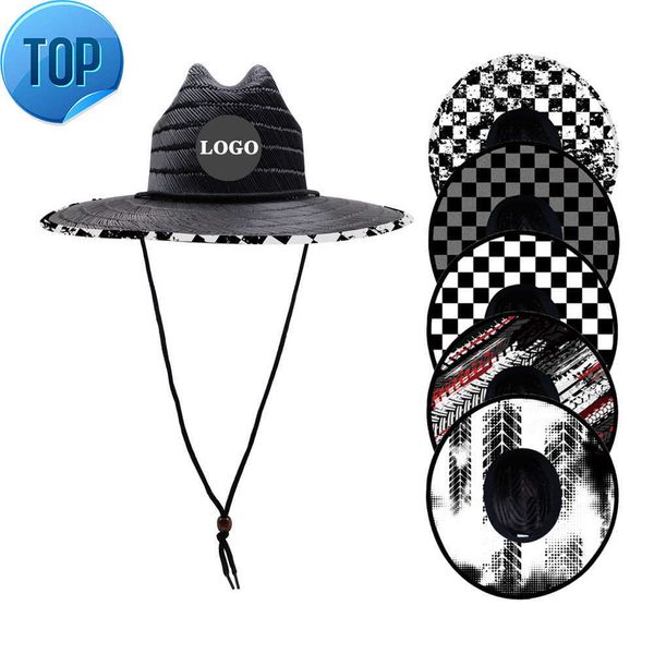 design motor racing life guard black straw hats checked luxury straw beach hats, Blue;gray
design motor racing life guard black straw hats checked luxury straw beach hats, Blue;gray