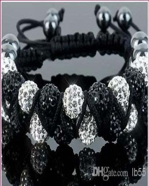 new style10mm two row white disco ball beads bangles vsd crystal shamballa bracelet jewelry christmas i35359638856, Black
new style10mm two row white disco ball beads bangles vsd crystal shamballa bracelet jewelry christmas i35359638856, Black