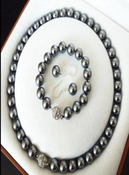 hand knotted beautiful 8mm black shell pearl necklace 45cm bracelet 19cm earrings set 2setlot fashion jewelry43450721022101, Silver
hand knotted beautiful 8mm black shell pearl necklace 45cm bracelet 19cm earrings set 2setlot fashion jewelry43450721022101, Silver