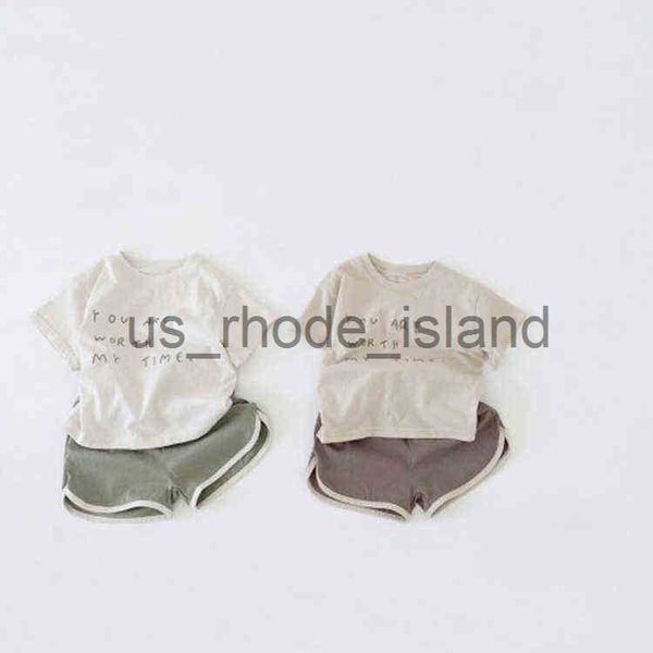 clothing sets children summer new kids suit boys and girls korean simple letter short sleeve t-shirt casual shorts two piece set g27 x0712, White
clothing sets children summer new kids suit boys and girls korean simple letter short sleeve t-shirt casual shorts two piece set g27 x0712, White