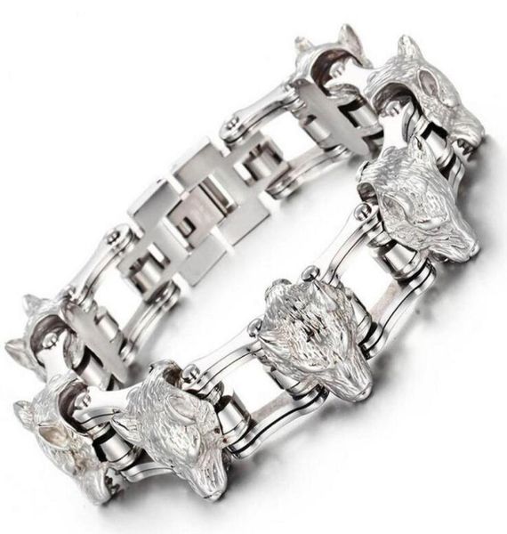 cool punk rock wolf lion head heavy stainless steel men bracelet fashion bicycle biker chain jewelry jewellery gifts9292679, Golden;silver
cool punk rock wolf lion head heavy stainless steel men bracelet fashion bicycle biker chain jewelry jewellery gifts9292679, Golden;silver