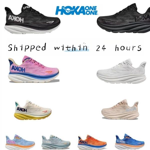 designer bondi 8 clifton 9 sports hoka liberty running shoes white yellow sneakers
