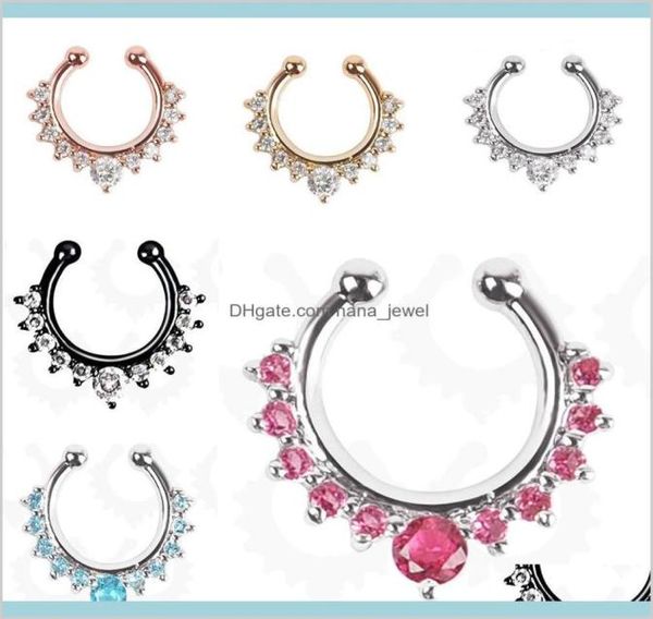 studs body 50pcs rhinestone crystal septum clicker rings non piercing hanger clip on jewelry fake nose hoop piercings 6 colors dro8302298, Silver
studs body 50pcs rhinestone crystal septum clicker rings non piercing hanger clip on jewelry fake nose hoop piercings 6 colors dro8302298, Silver
