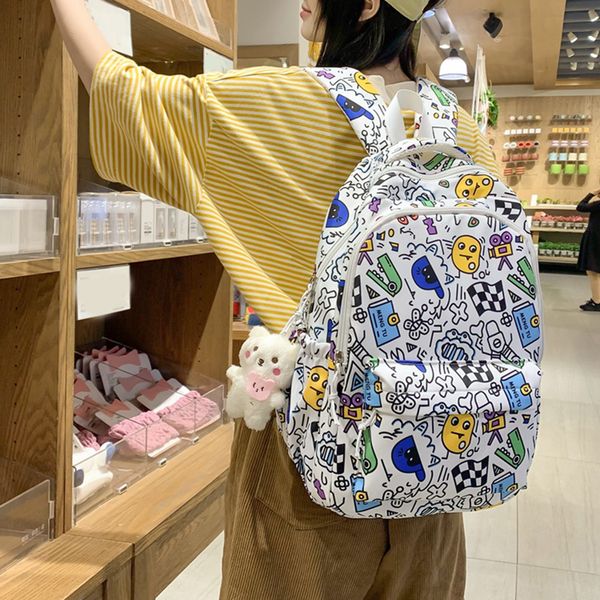 school bags kawaii nylon backpack cartoon printed shoulder bag cute doll pendant rucksack large capacity lightweight student bag 230712
school bags kawaii nylon backpack cartoon printed shoulder bag cute doll pendant rucksack large capacity lightweight student bag 230712
