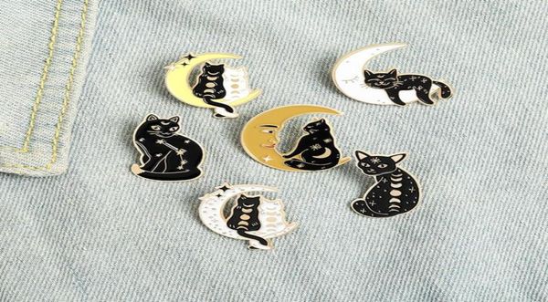 magic fantasy cat enamel pins colors creative witch moon cat brooches for kids gift3638348, Gray 
magic fantasy cat enamel pins colors creative witch moon cat brooches for kids gift3638348, Gray