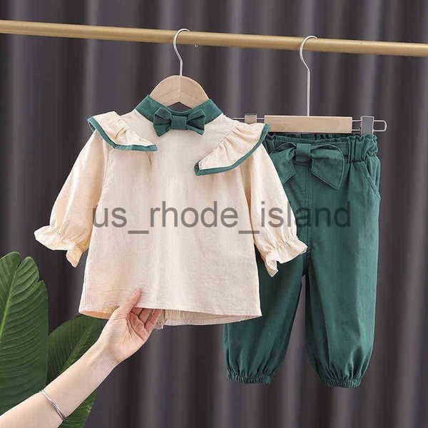 clothing sets casual girls clothing sets 2 pieces set long sleeve cotton t-shirt +bow decor blue pants kids suits g27 x0712, White
clothing sets casual girls clothing sets 2 pieces set long sleeve cotton t-shirt +bow decor blue pants kids suits g27 x0712, White
