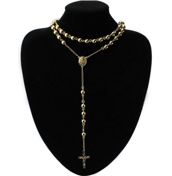 6mm stainless steel gold plated crucifix rosary chain necklace 195quot6quot2483574, Silver
6mm stainless steel gold plated crucifix rosary chain necklace 195quot6quot2483574, Silver